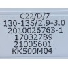 KIT DE LED'S PARA TV ELEMENT (10 PIEZAS) / NUMERO DE PARTE KSKK50D10L-ZC21AG-02 / KSKK50D10R-ZC21AG-02 / 303KK500031 / 303KK500032 / 170327B9 / KK500M03 / KK500M04 / 2010026763-1 / PANEL MD5002YTIF / DISPLAY V500DJ5-QS1 REV.R2 / MODELO ELST5016S